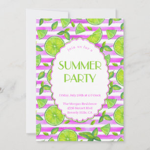 modern Lemons Summer Party Invitation