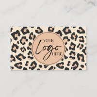 Modern Leopard Cheetah Custom Company Logo QR Code