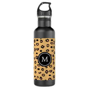 Modern Leopard Pattern and Monogram 710 Ml Water Bottle