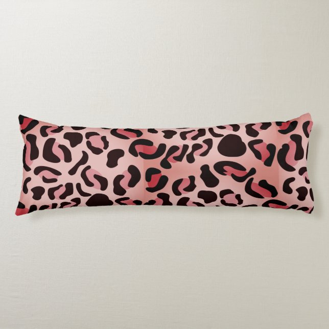 Modern Leopard Pattern Animal Body Pillow (Front)