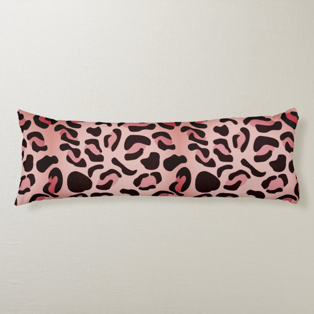 Modern Leopard Pattern Animal Body Pillow (Front)