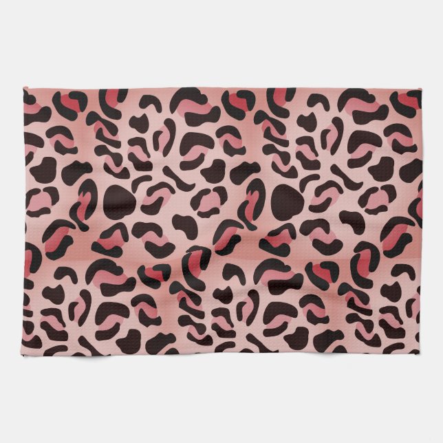 Modern Leopard Pattern Animal Kitchen Towel (Horizontal)