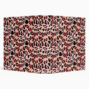 Modern Leopard Pattern Animal Print Binder