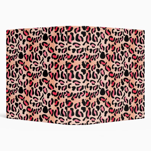 Modern Leopard Pattern Animal Print Binder (Background)