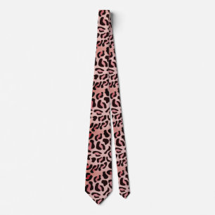 Modern Leopard Pattern Animal Tie