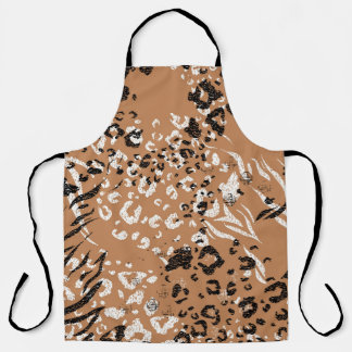Modern leopard. Pattern. Background. Wild nature. Apron