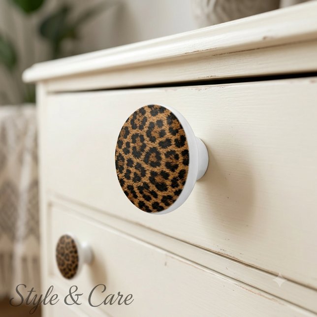 Modern Leopard Pattern Decorative Ceramic Knob (Modern Leopard Pattern Decorative Ceramic Knob)