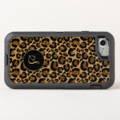 Modern leopard pattern with glitters otterbox iPhone case (Back Horizontal)