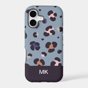 Modern Leopard Print Monogram Initial