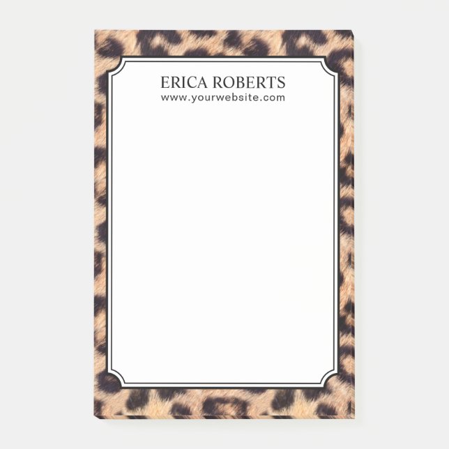 Modern Leopard Print Pattern Post-it Notes (Front)