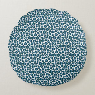 Modern Leopard Print Seamless Pattern Round Pillow
