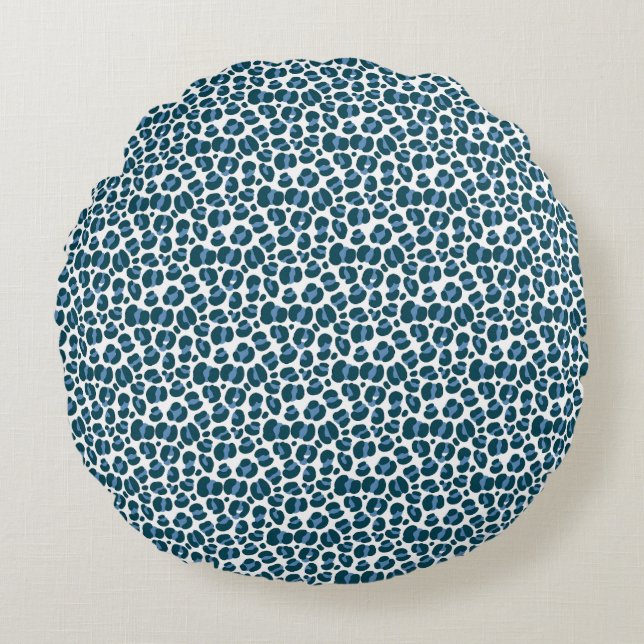 Modern Leopard Print Seamless Pattern Round Pillow (Front)