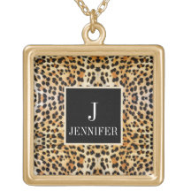Modern Leopard Print with Custom Monogram Name