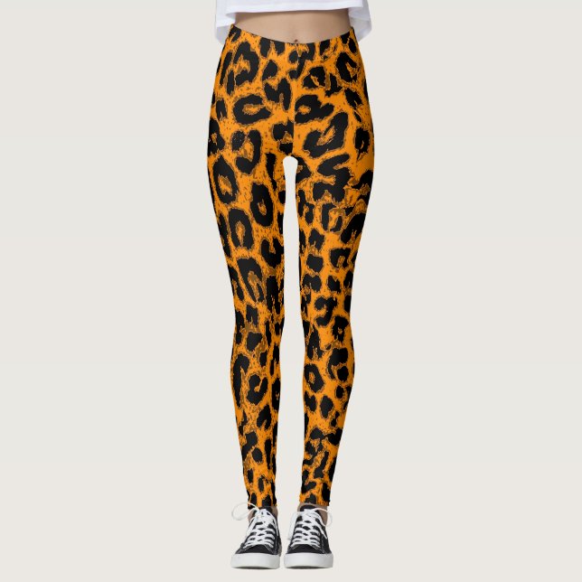 Modern Leopard Skin Pattern #13 Leggings (Front)