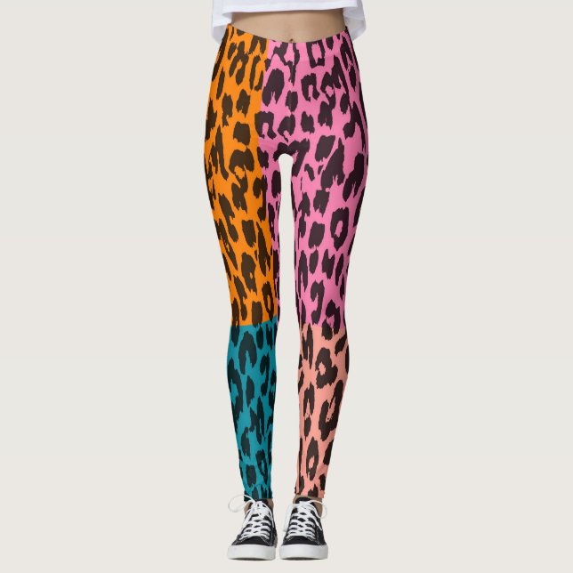 Modern Leopard Skin Pattern #15 Leggings (Front)