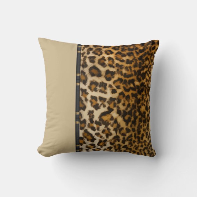Modern Leopard Style Throw Pillows (Front)