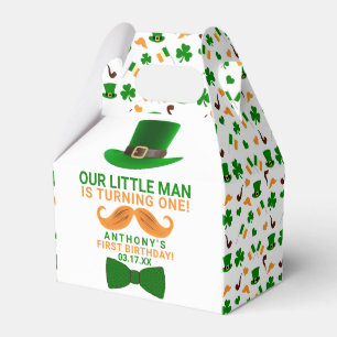 Modern Leprechaun St. Patrick's Any Age Birthday Favor Box