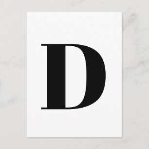 Modern Letter Custom Alphabet Minimalist Initial Postcard