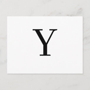 Modern Letter Minimalist Initial Design Postcard