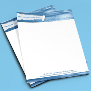 Modern letterhead template featuring a unique ripp
