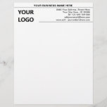 Modern Letterhead Your Logo Business Name Address<br><div class="desc">Simple Personalized Your Business Office Letterhead with Logo - Add Your Logo - Image / Business Name - Company / Address - Contact Information - Resize and move or remove and add elements / image with customization tool. Choose / add your favourite Elements and Text Colours / Font ! Good...</div>