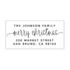 Modern Lettering Merry Christmas & Family Address