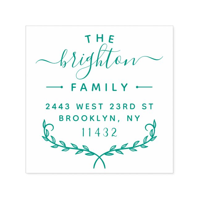 Modern Lettering Stylish Family Return Address Self-inking Stamp (Design)