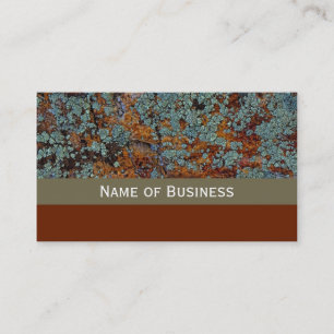Modern Lichen Stone Texture Business Card