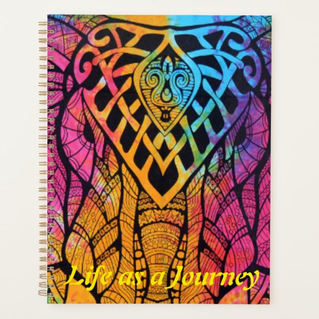 Modern Life as a Journey Notebook Planner (Front)