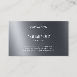 Modern Light And Shadow Black Elegant Plain Top Business Card