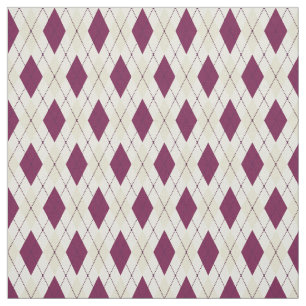 Modern Light Beige Purple Argyle Geometric Fabric
