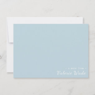 Modern Light Blue and White Custom Name  Card