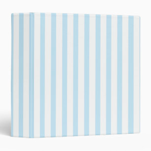 Modern light blue and white vertical stripes binder