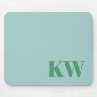 Modern Light Blue Monogram Initials Personalized