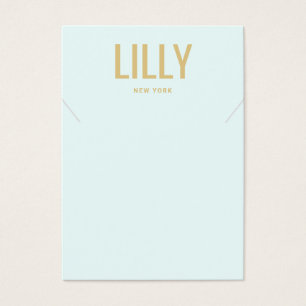 Modern Light Blue Necklace Display Card