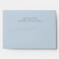 Modern Light Blue Stream Wedding Return Address
