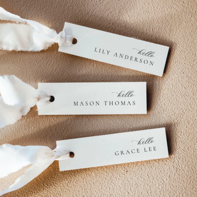 Modern Light Cream Wedding Place Card (Creator Uploaded)
