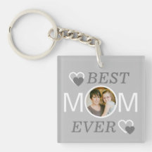 Modern Light Grey Best Mom Ever Mothers Day Photo