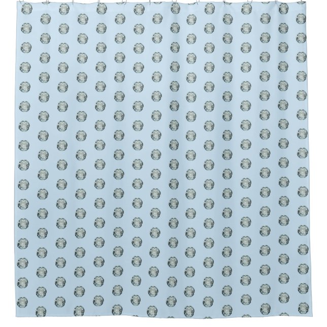 Modern Light Grey Gemstone Pattern on Light Blue (Front)