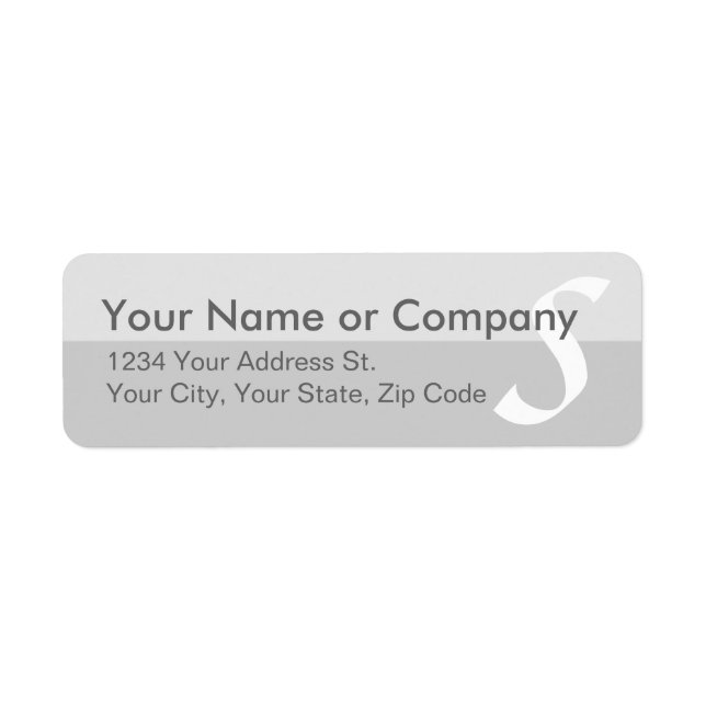 Modern Light Greys Return Address Labels (Front)