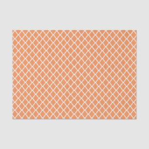 Modern Light Orange Moroccan Quatrefoil Pattern Tissue Paper