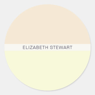 Modern Light Peach and Yellow Envelope Seals