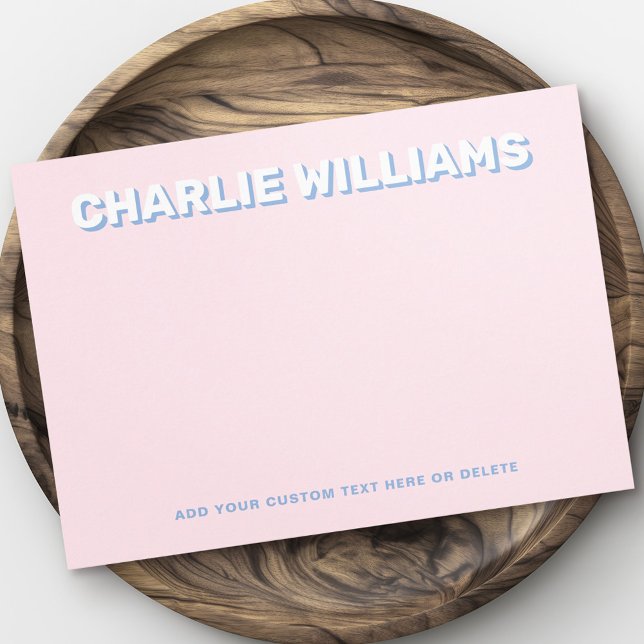 Modern light pink flat blank notecards (Modern light pink flat blank notecards)