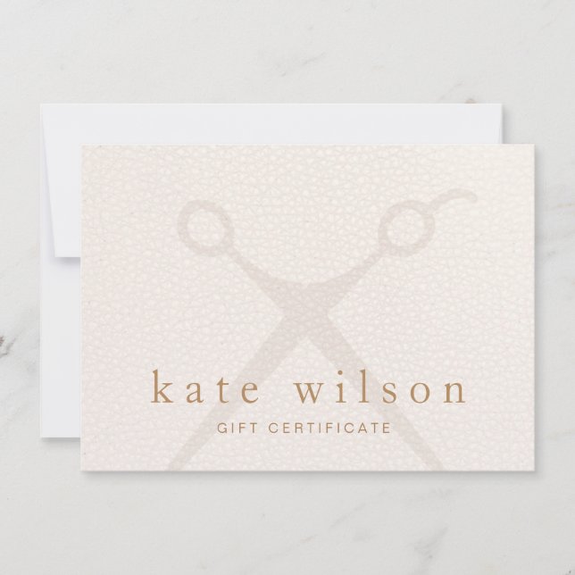  Modern light pink hair stylist  Gift Certificate (Front)