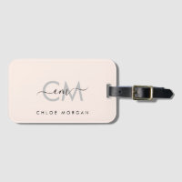 Modern light pink script signature monogram