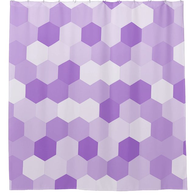 Modern Light Purple White Hexagonal Geometric (Front)