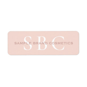 Modern Light Rose Pink Chic Cosmetics Brand