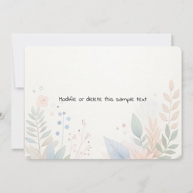 Modern Light Sage Photo Wedding Save Date Save The Date (Back)