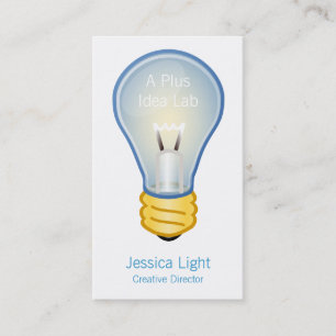 Modern Lightbulb Innovation Professional Stationer Business Card