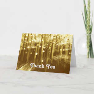 Modern Lights Glitter Confetti Sparkles Thank You Card